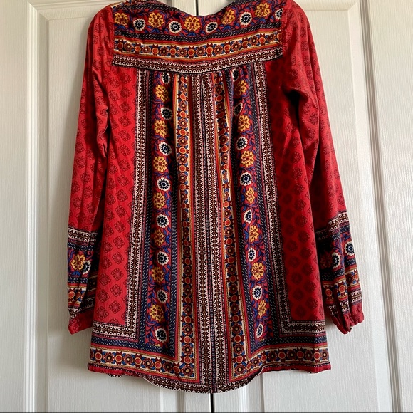 MINKPINK Women’s Boho Printed Button Down Tunic Dress Small - Picture 2 of 5